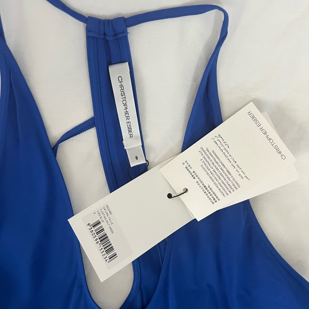 Christopher Esber Floating Split Dress in Blue - Picture 5 of 7